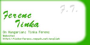 ferenc tinka business card